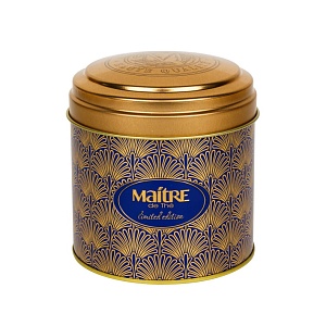 Чай MAITRE DE THE черный индийский АССАМ GOLDEN MAGIC - кусочки имбиря, кусочки корицы, кусочки шиповника, лепестки василька синего /жесть/ 100г*6