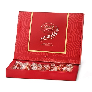 Конфеты LINDT "LINDOR МОЛОЧНЫЙ" красная подарочная упаковка /картон/ 225г*8