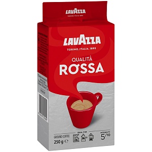 Кофе LAVAZZA (имп беларусь) QUALITA ROSSA молотый /вакуум/ 250г*20