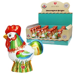 Шоколад фигурный "Петушок-Женишок" /шоубокс/ 60г*20