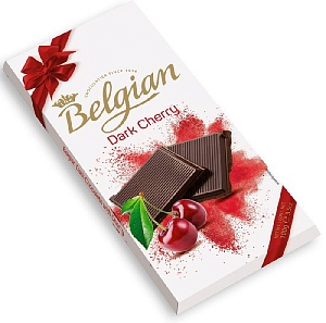 Шоколад THE BELGIAN темный со вкусом вишни /картон/ 100г*25