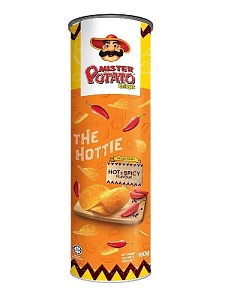 Чипсы картофельные MISTER POTATO с острым и пряным вкусом Hot and Spicy /туба/ 160г*14