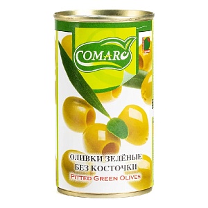 Оливки COMARO без косточки /жесть/ 370мл*12