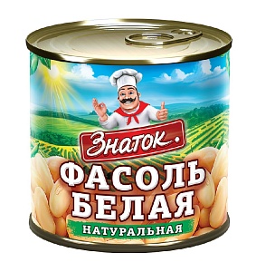 Фасоль ЗНАТОК Белая натуральная /жесть/ 400г*12