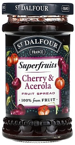 Джем St.Dalfour вишневый с ацеролой Superfruits /стекло/ 170г*24