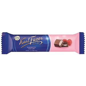 Шоколадный батончик KARL FAZER Rasberry yoghurt молочный с малиновым йогуртом 37г*35
