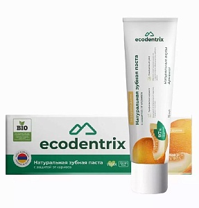 Ecodentrix BIO  Зубная паста ЗАЩИТА ОТ КАРИЕСА со вкусом ДЫНИ 75 мл