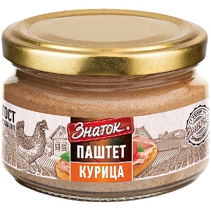 Паштет ЗНАТОК печеночный Курица ГОСТ Р 54348-2011 /стекло/ 200г*6