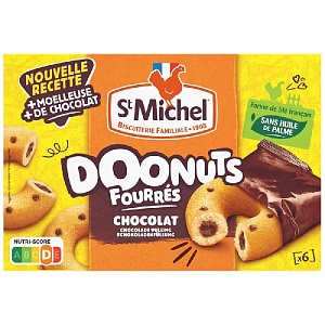 Пончики StMICHEL [041937] DOONUTS с шоколадной начинкой 180г*9