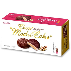 Моти SAMJIN Choco Mochi Cake в шоколаде с арахисом (31г*6шт) 186г*12