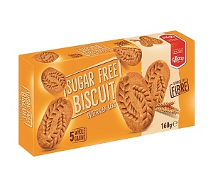 Печенье LEONA “BREAKFAST BISCUITS” БЕЗ САХАРА с цельнозерновой мукой, 5 злаками и овсяными хлопьями /картон/ 160г*16