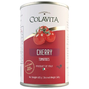 Томаты COLAVITA CHERRY черри консервированные в томатном соке /жесть/ 400г*6