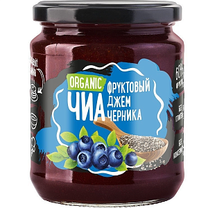 Джем RUDOLFS Organic фруктовый черника с семенами чиа 250г*6