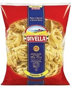 Макаронные изделия DIVELLA Nidi di semola №91 TAGLIATELLE гнезда 500г*12