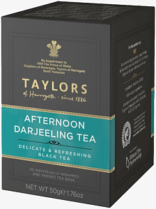 Чай TAYLORS черный Дарджилинг-Полдник 20 пак. /картон/ 50г*6                     