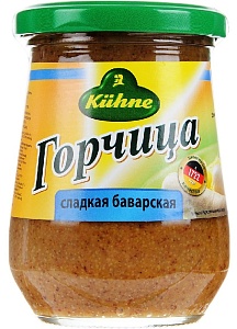 Горчица KUHNE сладкая "Баварская" /стекло/ 250г*10