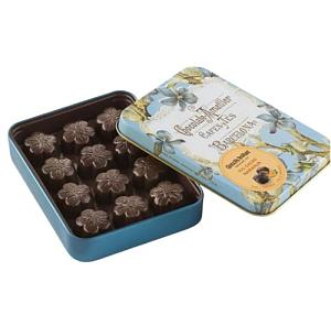 Конфеты AMATLLER 2808 FLORS NARANJA в тёмном шоколаде 70% с апельсиновой начинкой в ж/б 72г*5