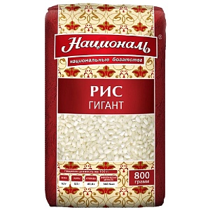 Рис НАЦИОНАЛЬ гигант 800г*12