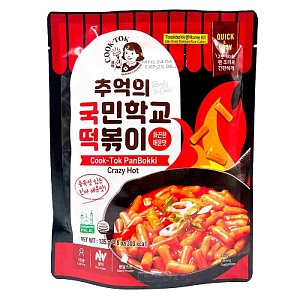 Токпокки COOK-TOK Original (Hot & Sweet) остро-сладкие (рисовые палочки с соусом) /пауч/ 135г*24