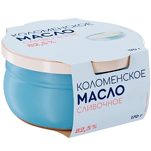 Масло КОЛОМЕНСКОЕ сливочное 82,5% /керамика/ 170г*4