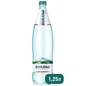 Вода BORJOMI минеральная газированная /пэт/ 1,25л*6