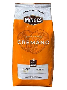 Кофе MINGES Cafe Cremano 60% Арабика, 40% Робуста зерно /пакет/ 1000г*8