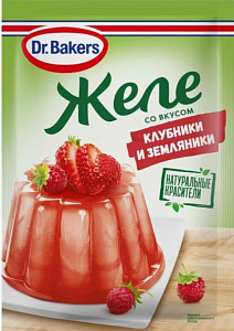 Желе Dr.BAKERS со вкусом клубники и земляники 45г*35