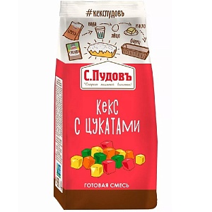 Смесь С.Пудовъ кекс С ЦУКАТАМИ /пленка/ 300г*10