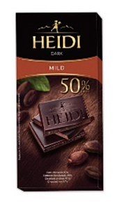 Шоколад HEIDI DARK MILD 50% темный /картон/ 80г*20