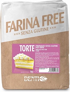 Мука DENTI Free TORTE смесь без глютена для ТОРТОВ 1кг*25