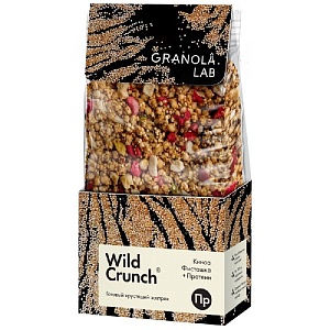 Гранола WILD CRUNCH Киноа,фисташка+протеин /картон/ 260г*12