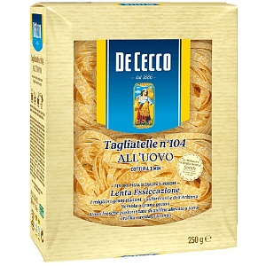 Макаронные изделия DE CECCO №104 яичные Tagliatelle all'uovo (Тальятелле) 250г*12