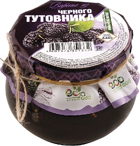 Варенье ECOFOOD из тутовника ЧЕРНОГО 440г*6