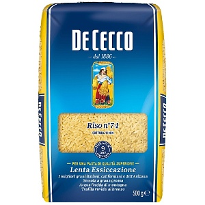 Макаронные изделия DE CECCO №74 Riso (Ризо) 500г*24