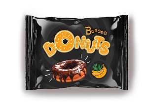 Пончик Dr.Snack Banana Donut глазированный с банановым наполнителем 40г*12