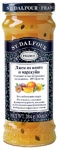 Джем St.Dalfour из манго и маракуйи  100% фруктов БЕЗ САХАРА /стекло/ 284г*12