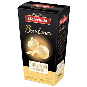 Конфеты DELAVIUDA Bombones из белого шоколада 150г*12