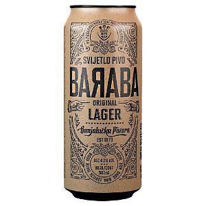 Пиво BARABA Original LAGER 4.2% светлое /жесть/ 0,5*24