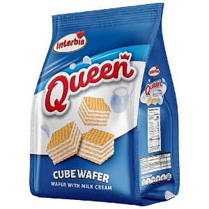 Вафли QUEEN Cube Milk с молочной начинкой 175г*12