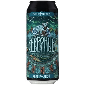 Квас PANZER BREWERY СЕВЕРНЫЙ темный ржаной фильтрованный обеспложенный  /жесть/ 500мл*6