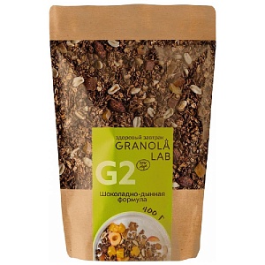Гранола-мюсли GRANOLA.LAB G2 Шоколадно-дынная формула 400г*12