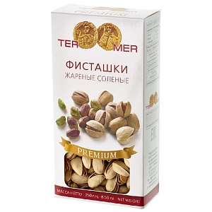Фисташки TERMER жареные соленые /картон/ 250г*16