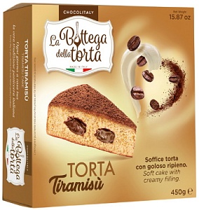 Торт CHOCOLITALY La Bottega Della TORTA с начинкой "Тирамису" /картон/ 450г*6