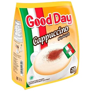 Кофе GOOD DAY CAPPUCCINO Капучино с сахаром и шоколадной крошкой (пакет 25гр*20шт) 25г*240