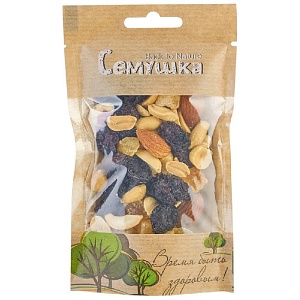 Смесь СЕМУШКА сладкая жареных орехов с цукатами 50г*12