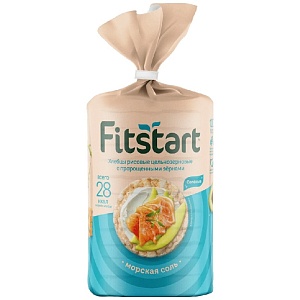Хлебцы FITSTART рисовые Морская соль 90г*12