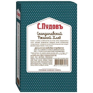 Смесь хлебная С.Пудовъ "Скандинавский ржаной хлеб" карт/кор 500г*15