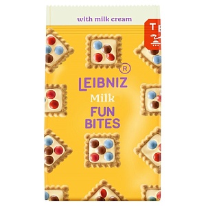 Печенье BAHLSEN [В32] CHOCO FUN BITES с Молочным кремом украшенное драже с какао кремом 100г*12