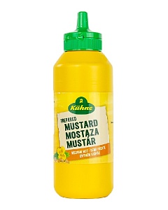 Горчица KUHNE SQUEEZE 22213 средне-острая - Medium hot mustard  /пл.б/ 250мл*8