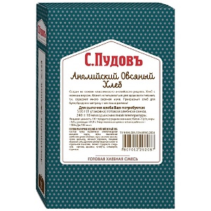 Смесь хлебная С.Пудовъ "Английский овсяный хлеб" карт/кор 500г*15